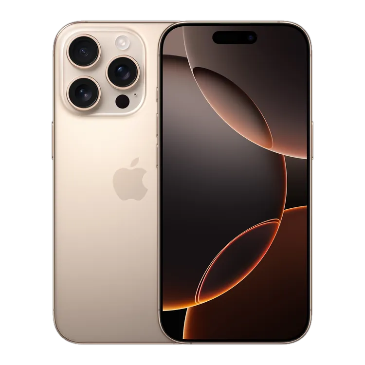 iPhone 16 Pro in desert titanium — display repair