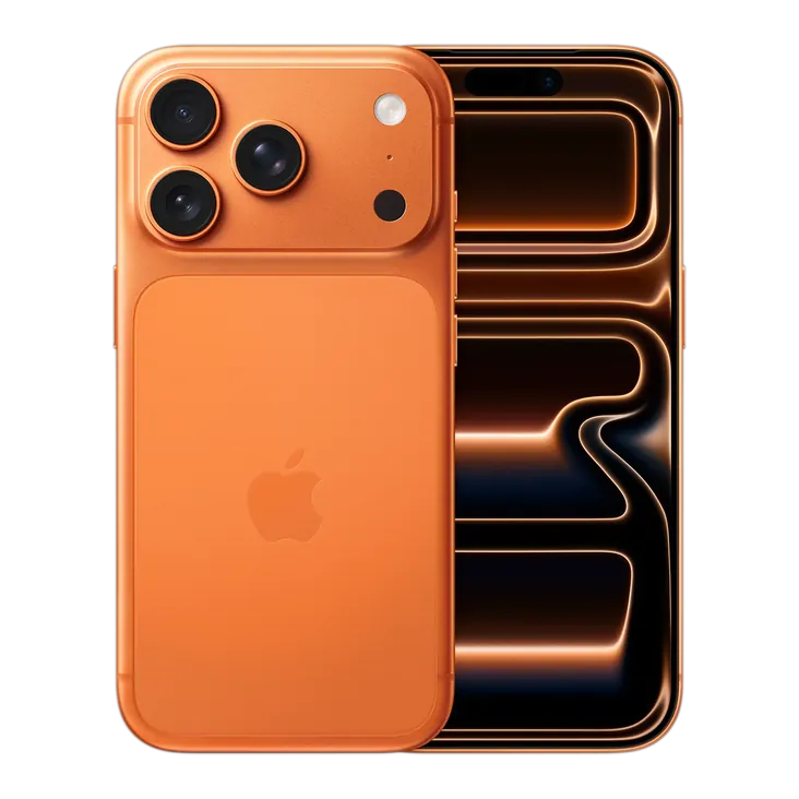 iPhone 17 Pro in cosmic orange — camera and back glass repair